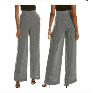 Escada Tarissa Houndstooth Silk‎ Wide Leg Pant size 44 (12-14)